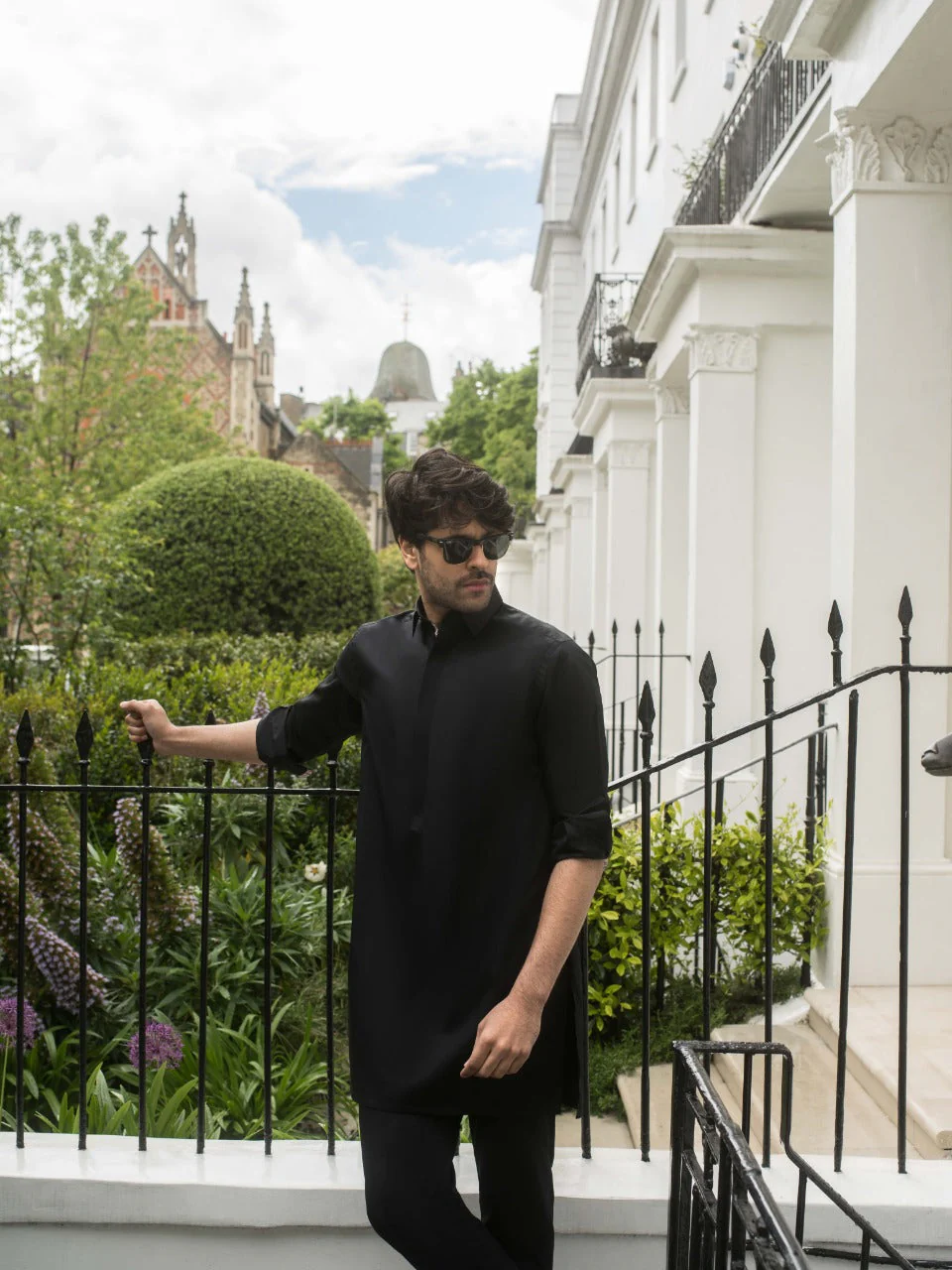Black Cotton Kurta - Image 4