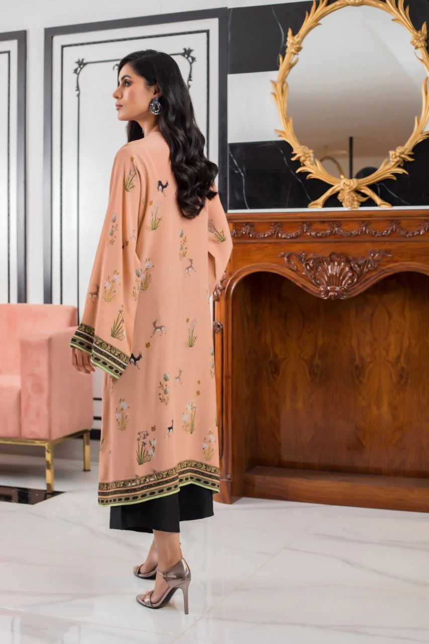 Digital Printed Crepe Kurta And Culottes - Image 2
