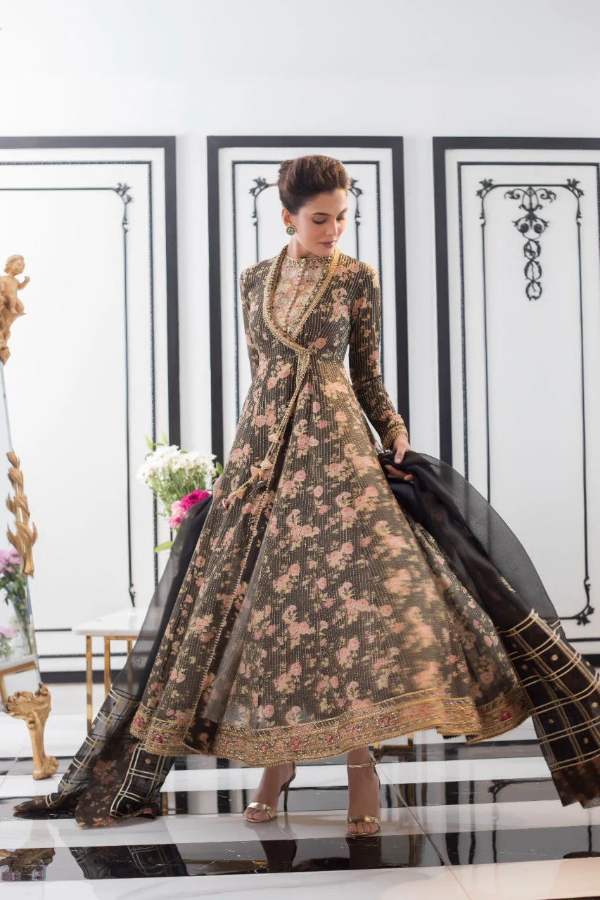 Khaadi Silk Angharka With Trouser