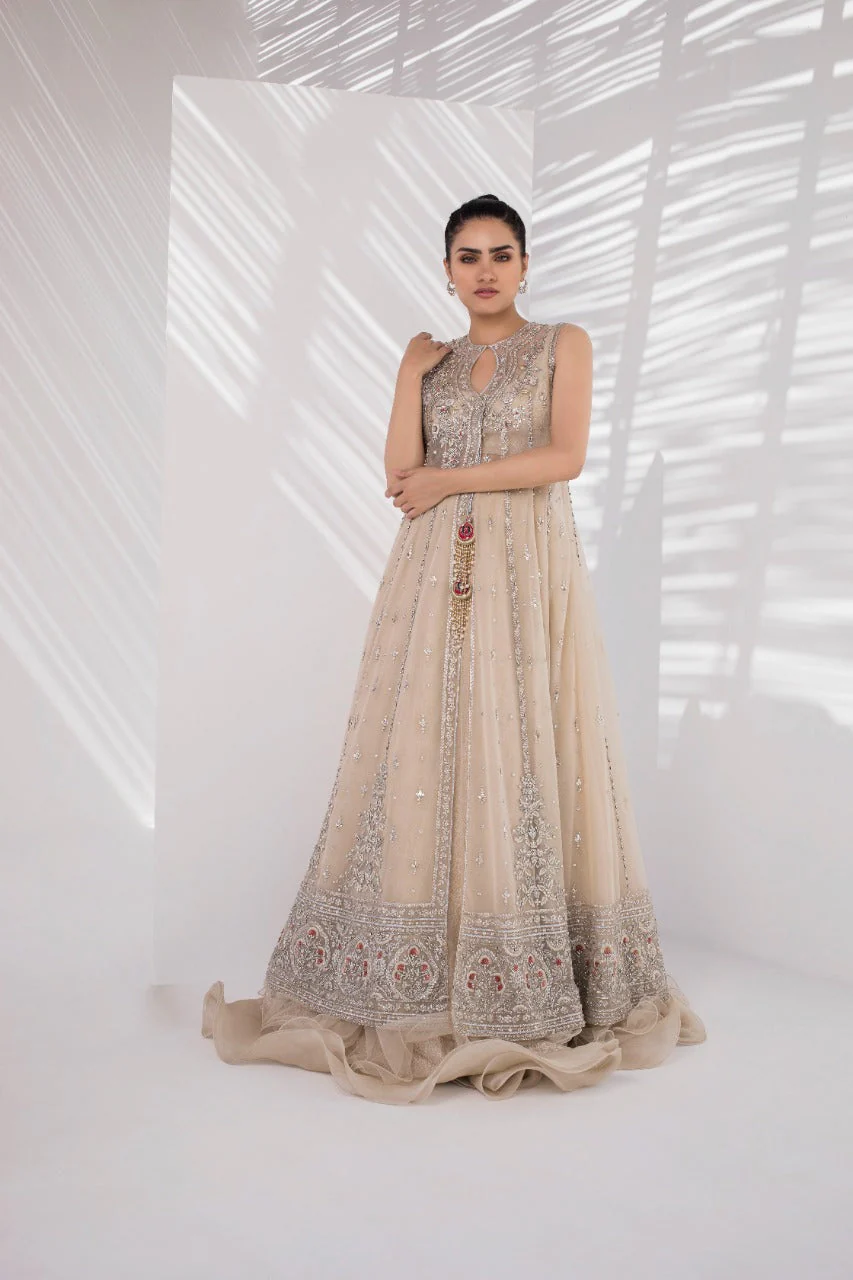 Zardoze Work Peshwas With Lehnga